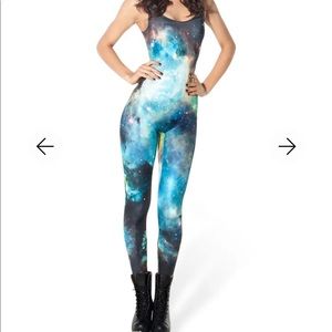 Blackmilk green galaxy catsuit